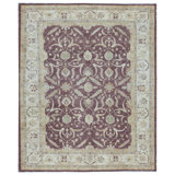 Ziegler Wool Oriental Area Rug in Plum/Light Yellow/Beige