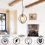 Lampe de salle à manger Retro Country, fer en bois massif, suspension réglable de 0 po à 47,24 po, à intensité variable avec gradateurs compatibles, convient aux îlots de cuisine, aux tables et aux comptoirs, à fixation