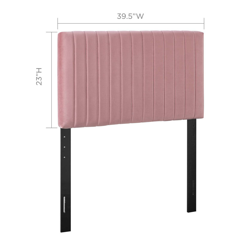 Modway Carson Carrington Stryn Velvet Headboard, Twin, Dusty Rose