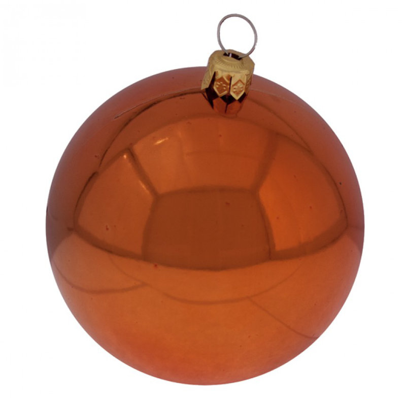 8cm Bauble, Copper Orange