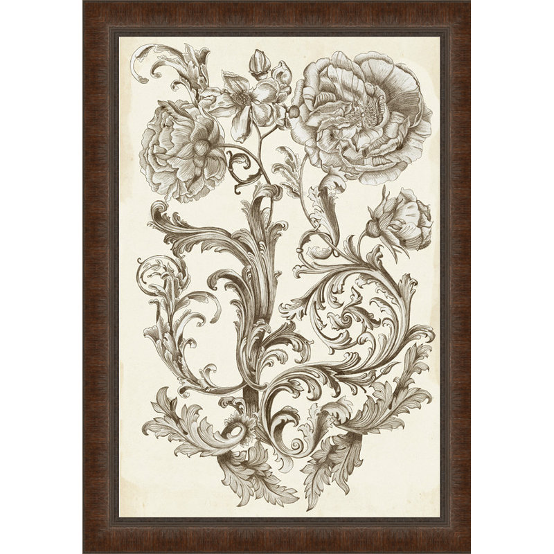 « flore & filigree i », reproduction d’art encadrée