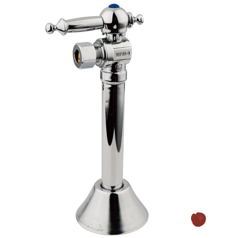 Soupape d'arrêt à angle quart de tour Kingston, Chrome poli