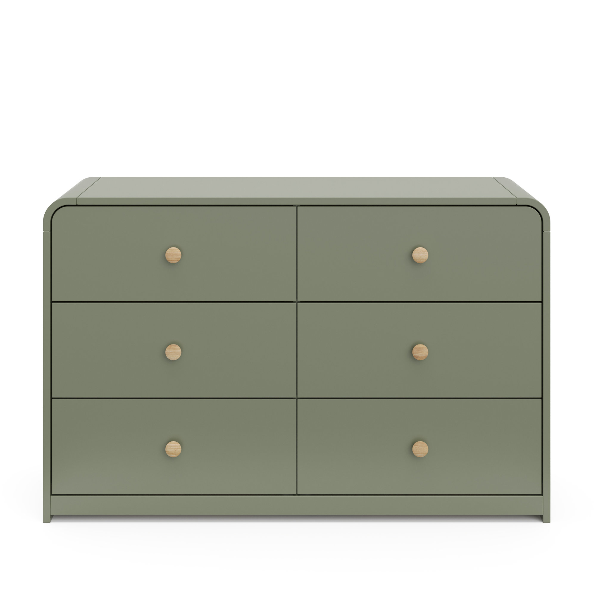 Storkcraft Santos 6 Drawer Dresser, Olive