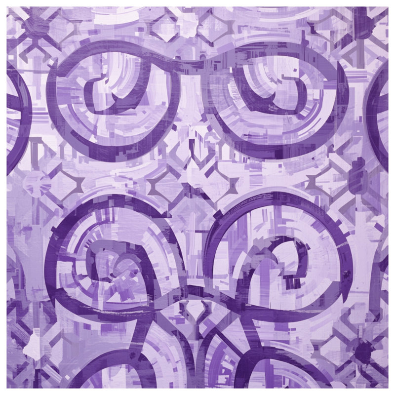 Édredon mauve à motif géométrique, Lit simple