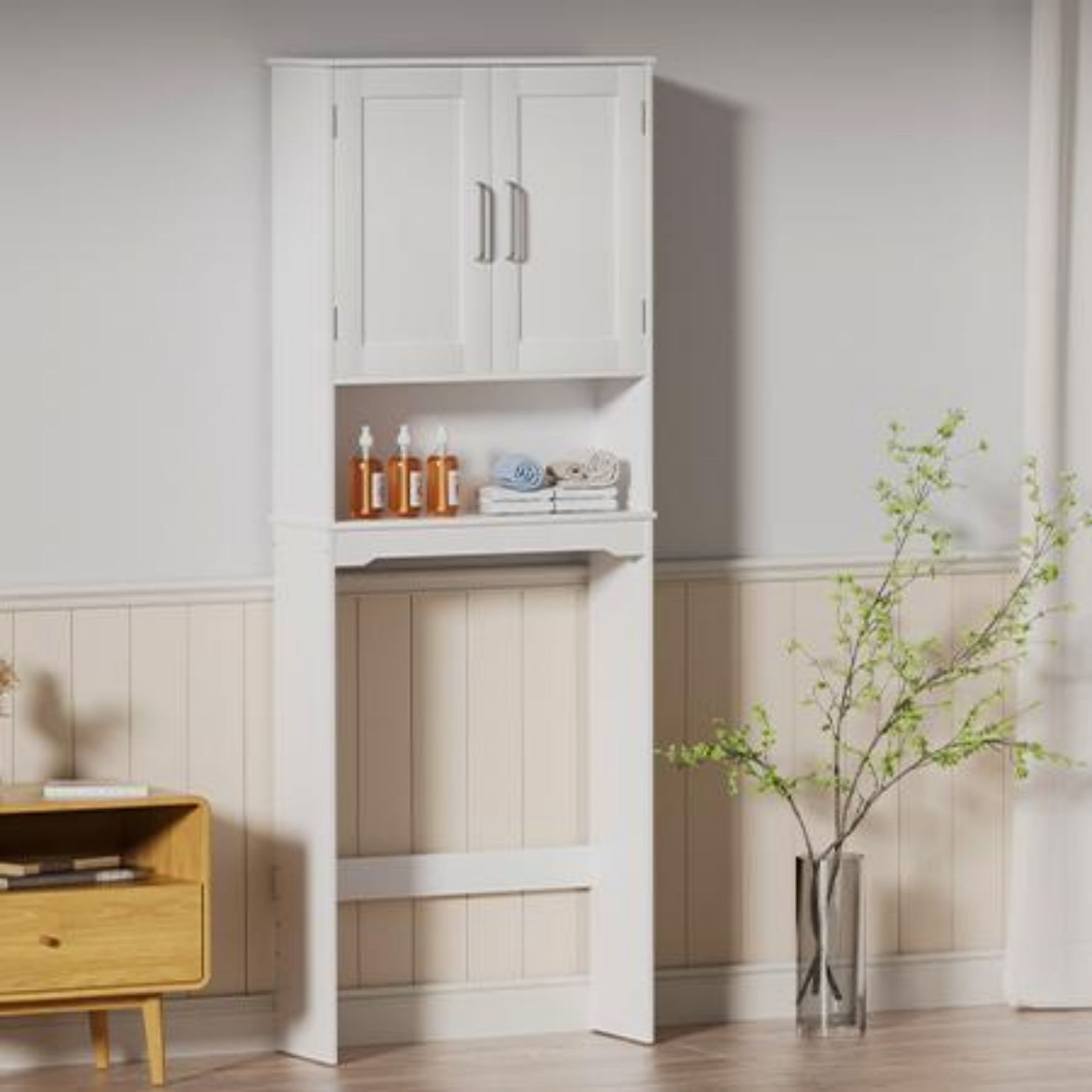 Lark Manor™ Over The Toilet Storage with Barn Doors Wayfair