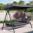 Mirga 3-seat Large Porch Swing Stand with Adjustable Backrest and Cushion and Pillows Included-160115935