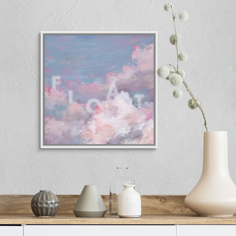 «Daydream Pink 05» par Lisa Audit - reproduction d'art, Toile blanche encadrée, H 18 po x l 18 po x P 1,75 po