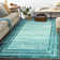 Ombre Border Plush Area Rug – Velvety Gradient Accent with Non-Slip Base