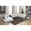 Canapé modulaire en cuir avec repose-pieds Arunvir Aphra-563737929-563737933
