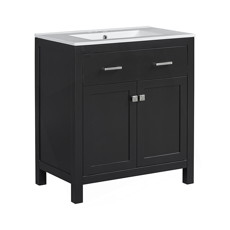 Ensemble de meuble-lavabo Modern, Noir
