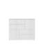 Raiana 2 Door 4 Drawer Abstract Small White Gloss Sideboard