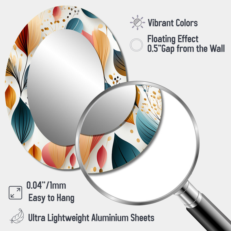 Miroir mural Botanical Pastel, H 40 po x l 30 po