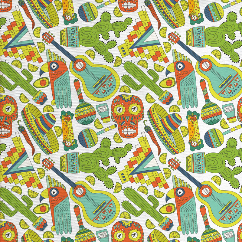 Tissu mexicain, l 58 po x L 72 po