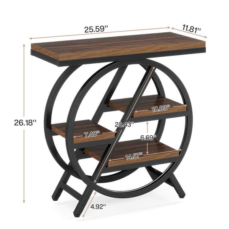 End Table, Brown/Black, Brown