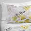 Édredon simple TG - imprimé botanique à feuilles jaunes et grises, microfibre ultra douce, drap-housse à poche latérale, comprend édredon, taies décoratives, draps, taies d'oreiller, lit lavable à la machine avec