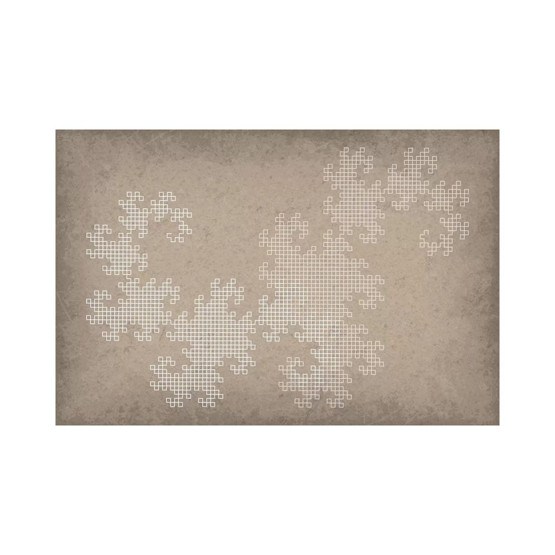 Dragon Curve Fractal - Wrapped Canvas Print, 20.32 cm H x 30.48 cm W