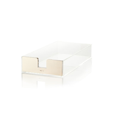 Acrylic Letter Tray, Gold 
