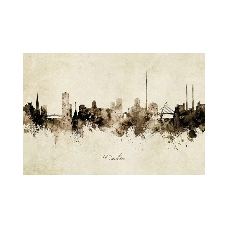 Dublin Ireland Skyline by Michael Tompsett - Wrapped Canvas Print, 66.04 cm H x 45.72 cm W x 1.91 cm D