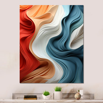 «Multicolor Geometric Whispers Tides I» sur métal