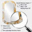 Or et blanc Marble River - miroir cylindrique en marbre, miroir mural décoratif asymétrique doré, impression d'art en métal-107247384
