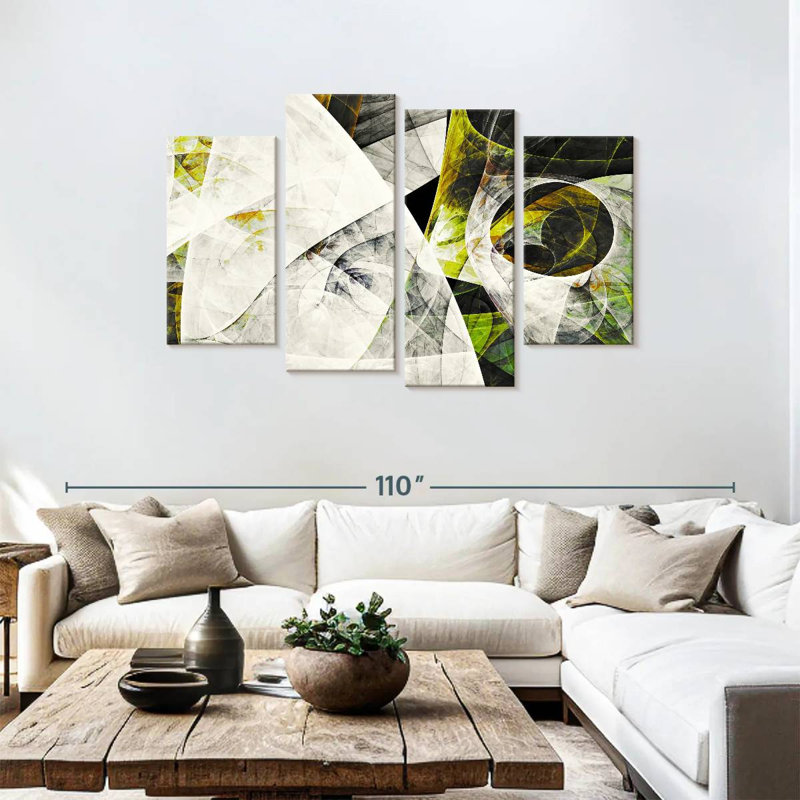 Avery Iced Lime Dynamic Abstract, 48" H x 75" W