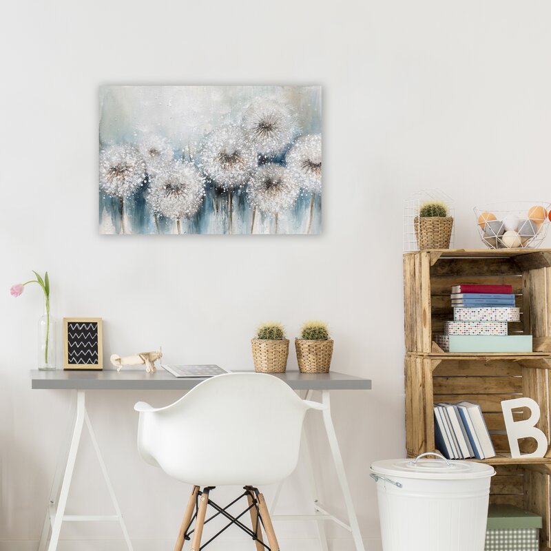 Winston Porter Whimsical Dandelion On Canvas Print | Wayfair