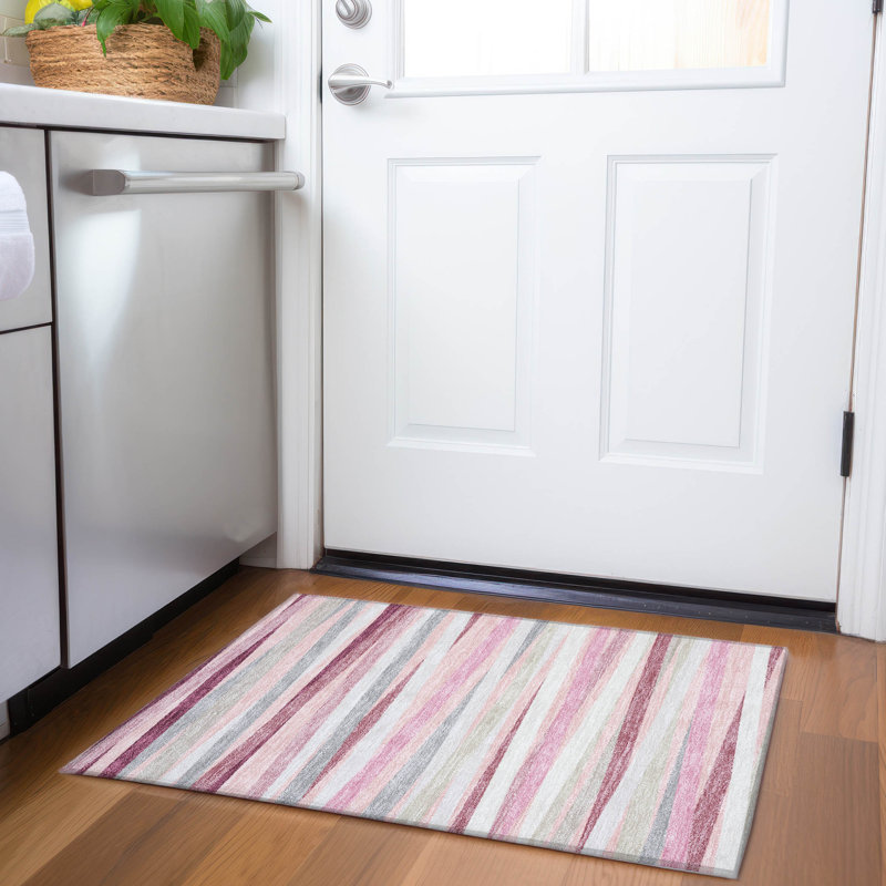 Premium Machine Washable Naglee AMF997 Stripes Rug, Rectangle 1 pi 8 po x 2 pi 6 po