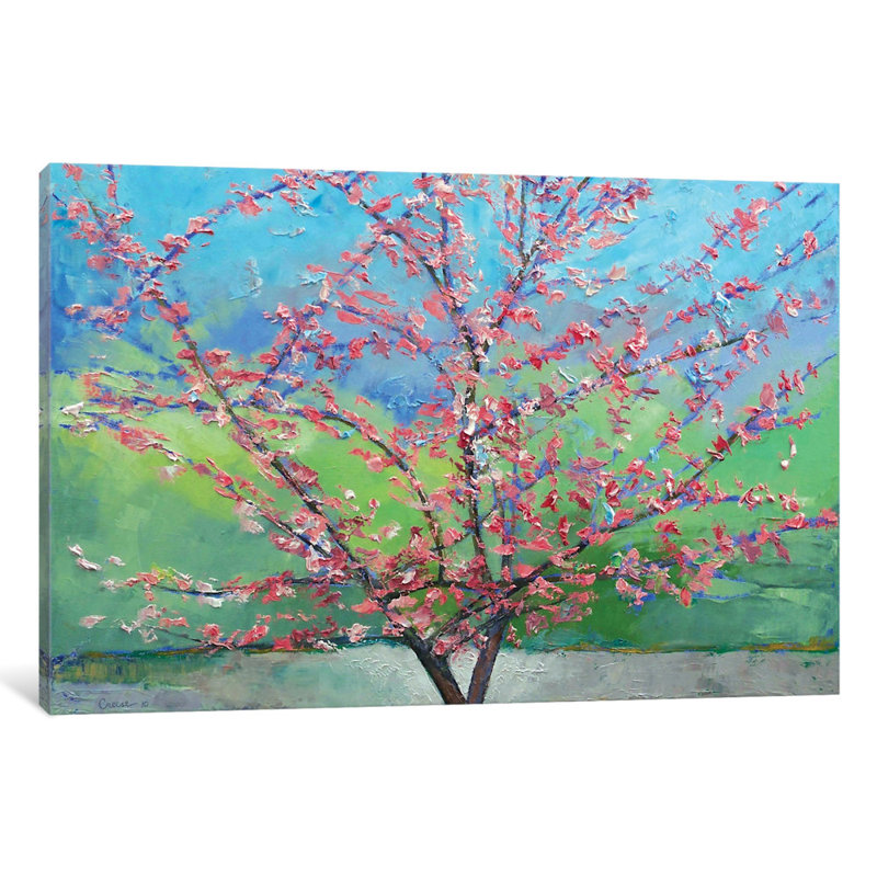 « eastern redbud tree », reproduction d’art sur toile, H 18 po x l 26 po x P 1,5 po