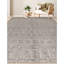 Wool Geometric Area Rug in Gray-106955026