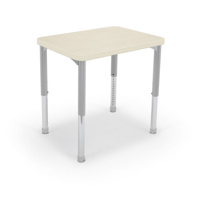 Rectangle Desk, Matching Edge, Platinum Legs