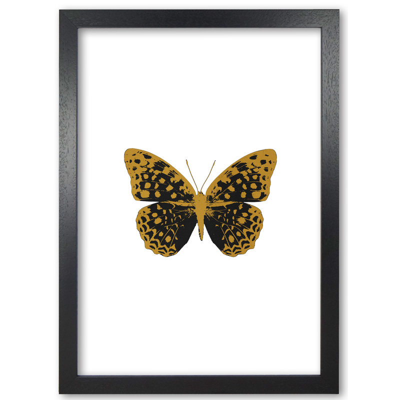 Butterfly - Print, Black Grain Frame, 60 cm H x 42 cm W x 5 cm D