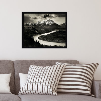 The Tetons And The Snake River Grand Teton National Park Wyoming 1942 par Ansel Adams - photographie avec cadre unique