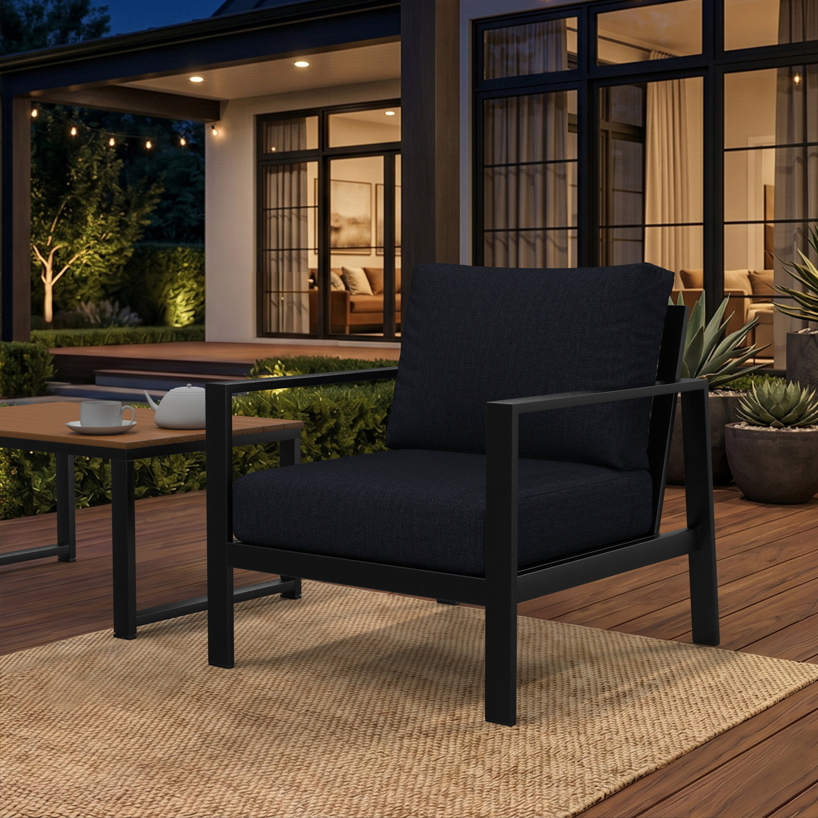 Lani 24" Sunbrella® Seat and Back Cushion, Sunbrella® Play Navy