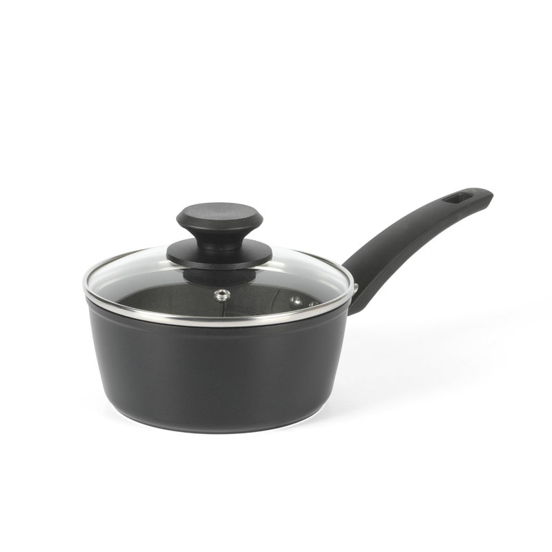Oster Clairborne 7 Piece Aluminum Premium Nonstick Pots and Pans Cookware Set W/ Induction - White in , Black