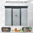 8x6 Metal Outdoor Storage Shed With Transparent Plate White