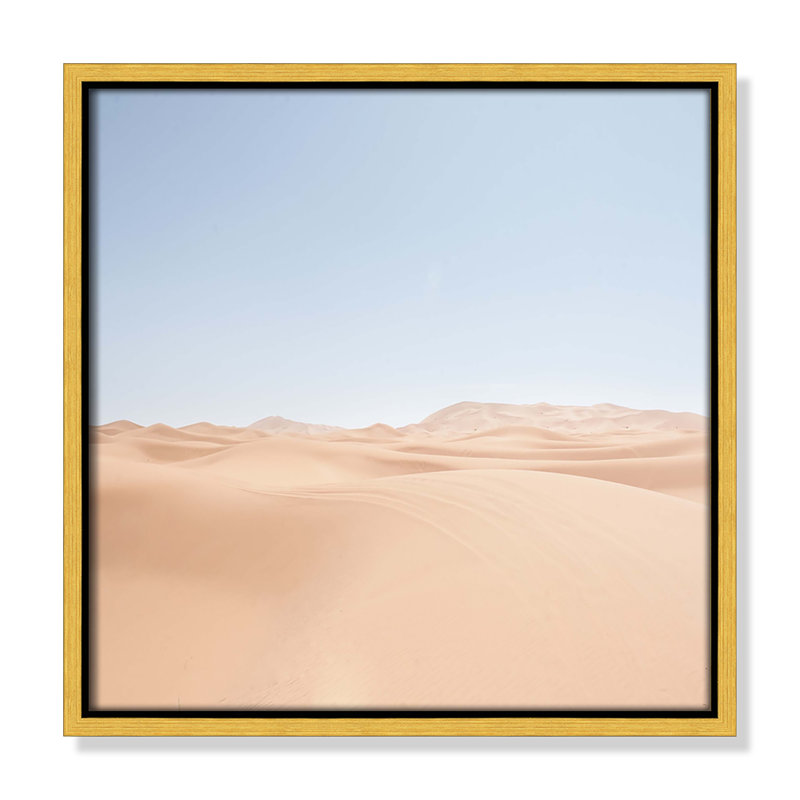 «Desert Serenity I Print» par Mark Eder, H 13,5 po x l 13,5 po x P 2 po, Cadre flottant doré, Pas de tapis