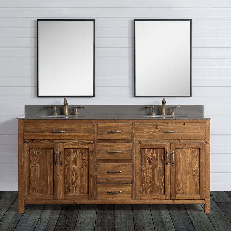 Base de meuble-lavabo 72 po Burtondale seulement en noyer