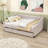 2 Drawers Upholstered Full Daybed with Sturdy Slats Support-1031950162