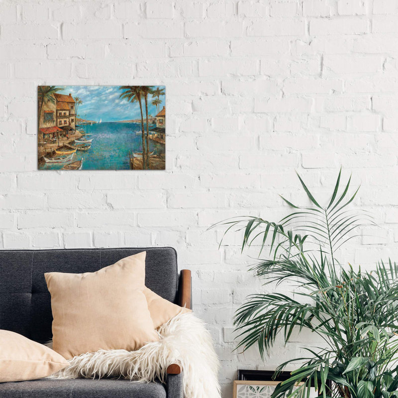 Mediterranean Splendor - Wrapped Canvas Painting, 152.5 cm H x 101.5 cm W