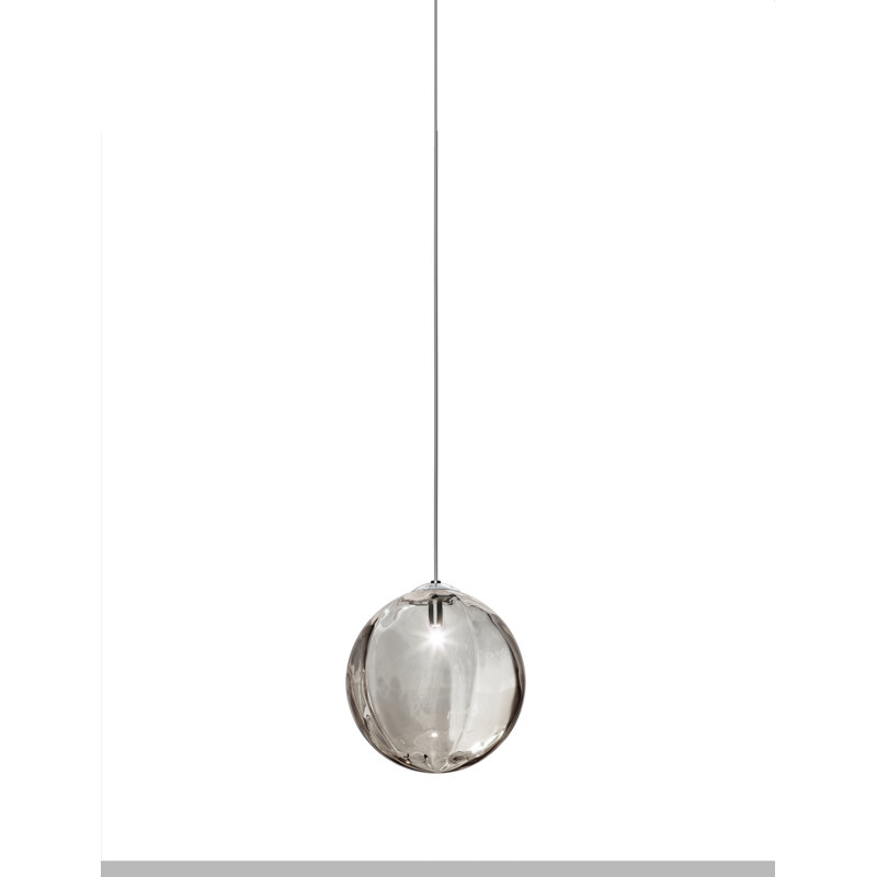 Puppet 1 - Light Pendant, 90" H x 11" W x 11" D, Crystal Transparent, Glossy Chrome