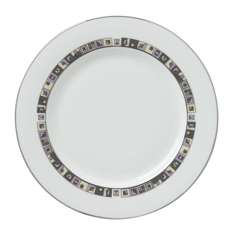 Clarity 19cm Bone China Dinner Plate, Set of 6, 2cm H x 24cm W x 24cm D