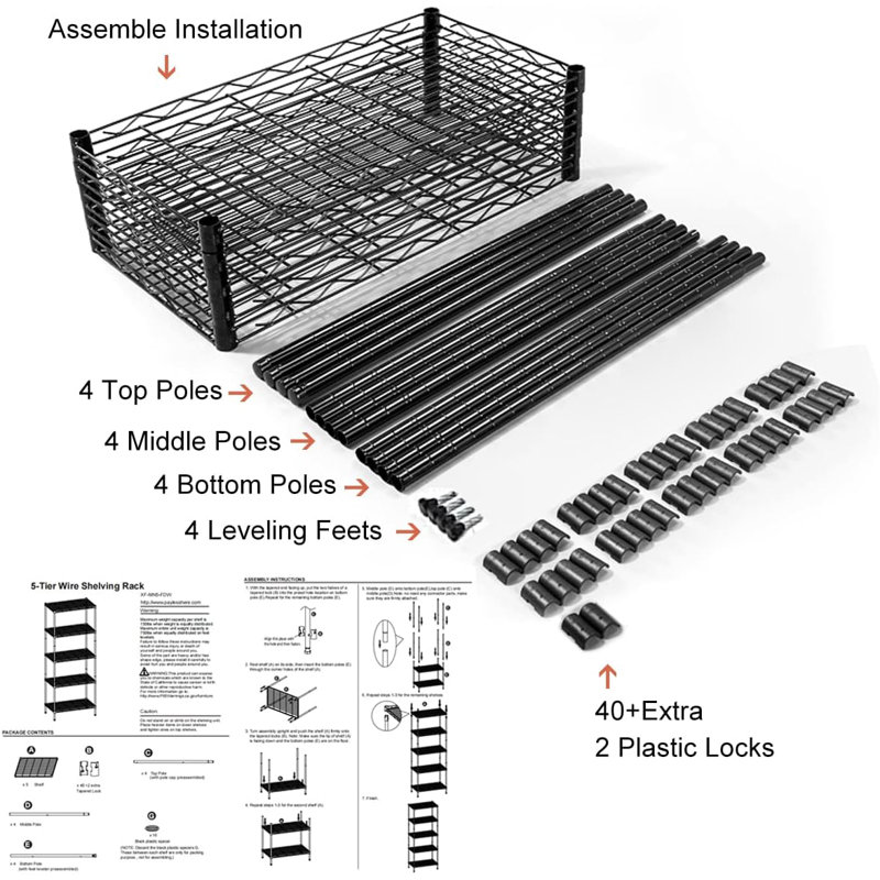 Nikitia 24" W Storage Rack
