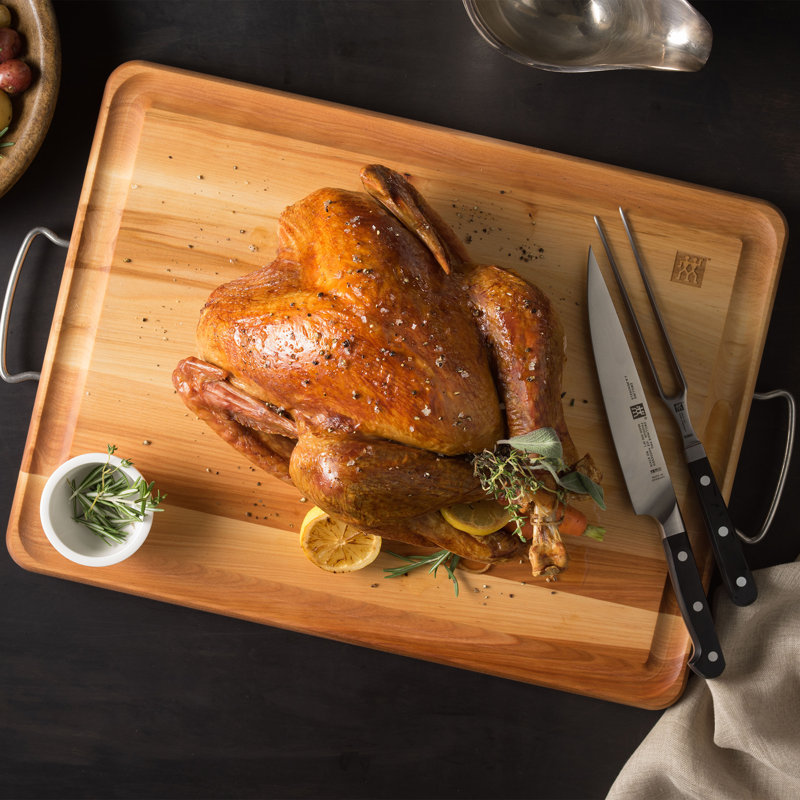 ZWILLING Cherry Carving Board With Handles 20-Inch X 15-Inch X 1-Inch