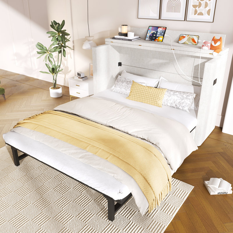 Solid Wood Bed, White