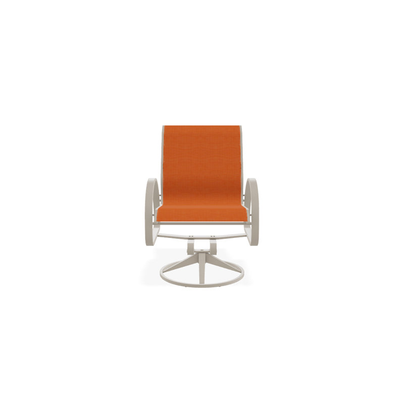 Fauteuil de patio pivotant Hiraku, Toile Sunbrella® tangerine, Désert texturé