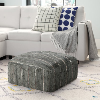 Carden Leather Pouf