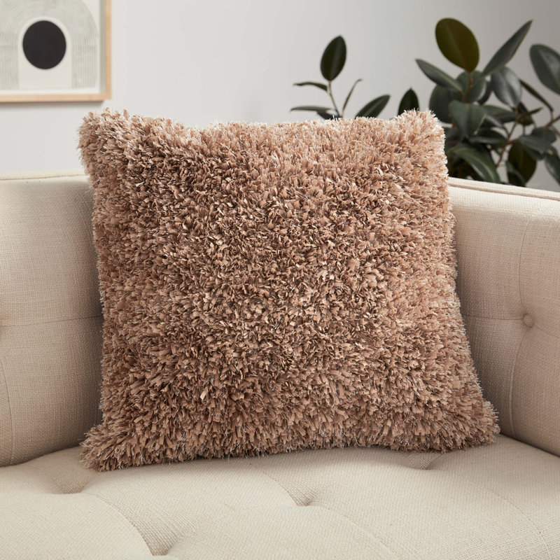 Reversible Pillow Cover, Brown, 22" x 22"