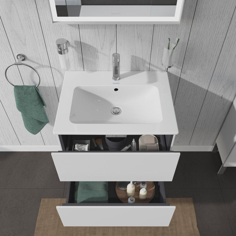 Base de meuble-lavabo simple murale Duravit seulement (chêne foncé brossé), Chêne foncé brossé