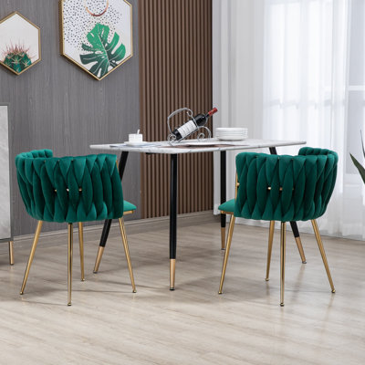 Gabrel 2 Piece Tufted Velvet Upholstered Accent Dining Chairs