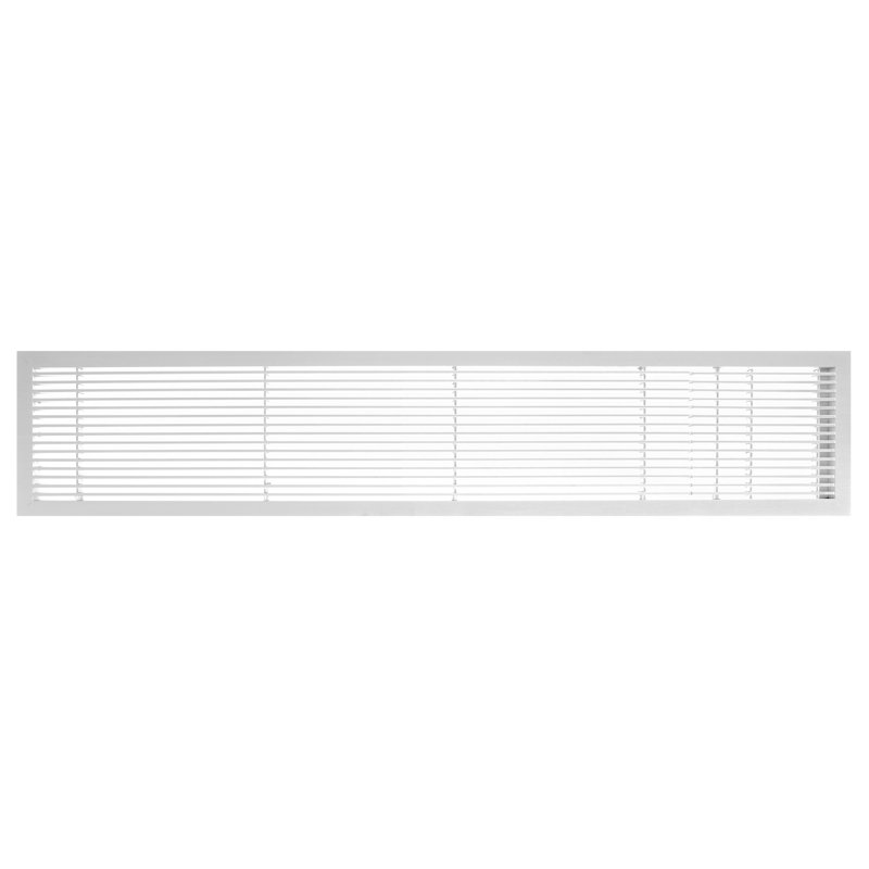 Architectural Grille Aluminum Vent Cover, Gloss White, 0.75" H x 25.25" L x 7.25" W